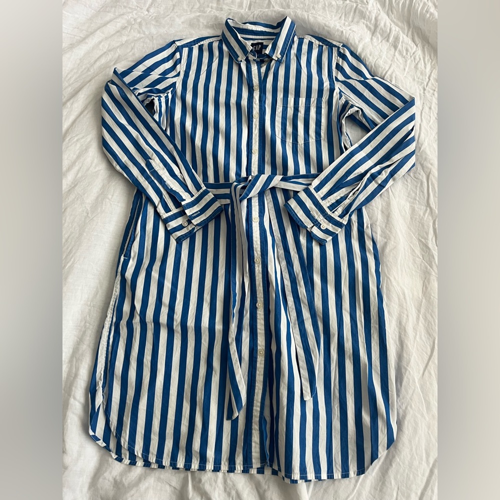 GAP 100% Cotton Button Front Shirt Dress